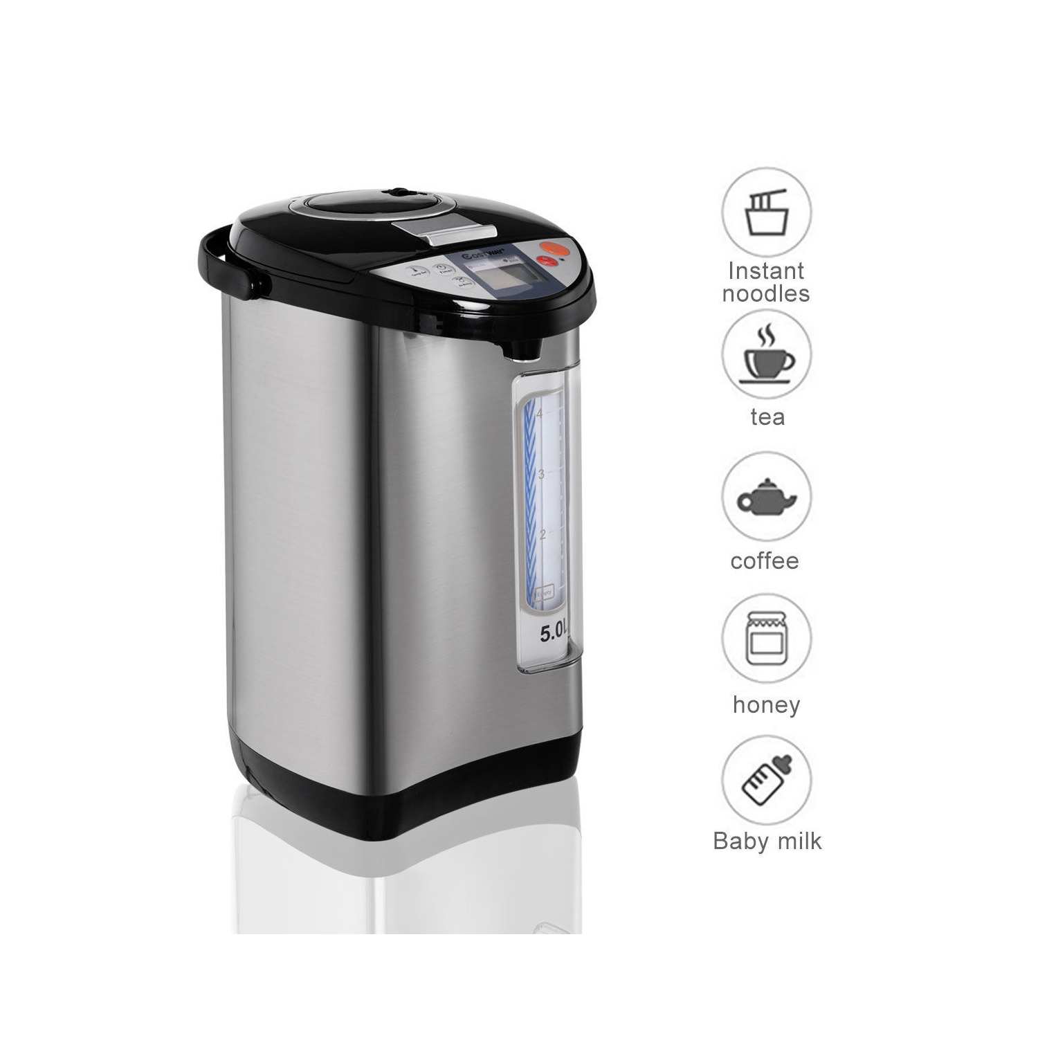 Costway 5L LCD Water Boiler & Warmer Electric Hot Pot Kettle Hot Water Dispenser
