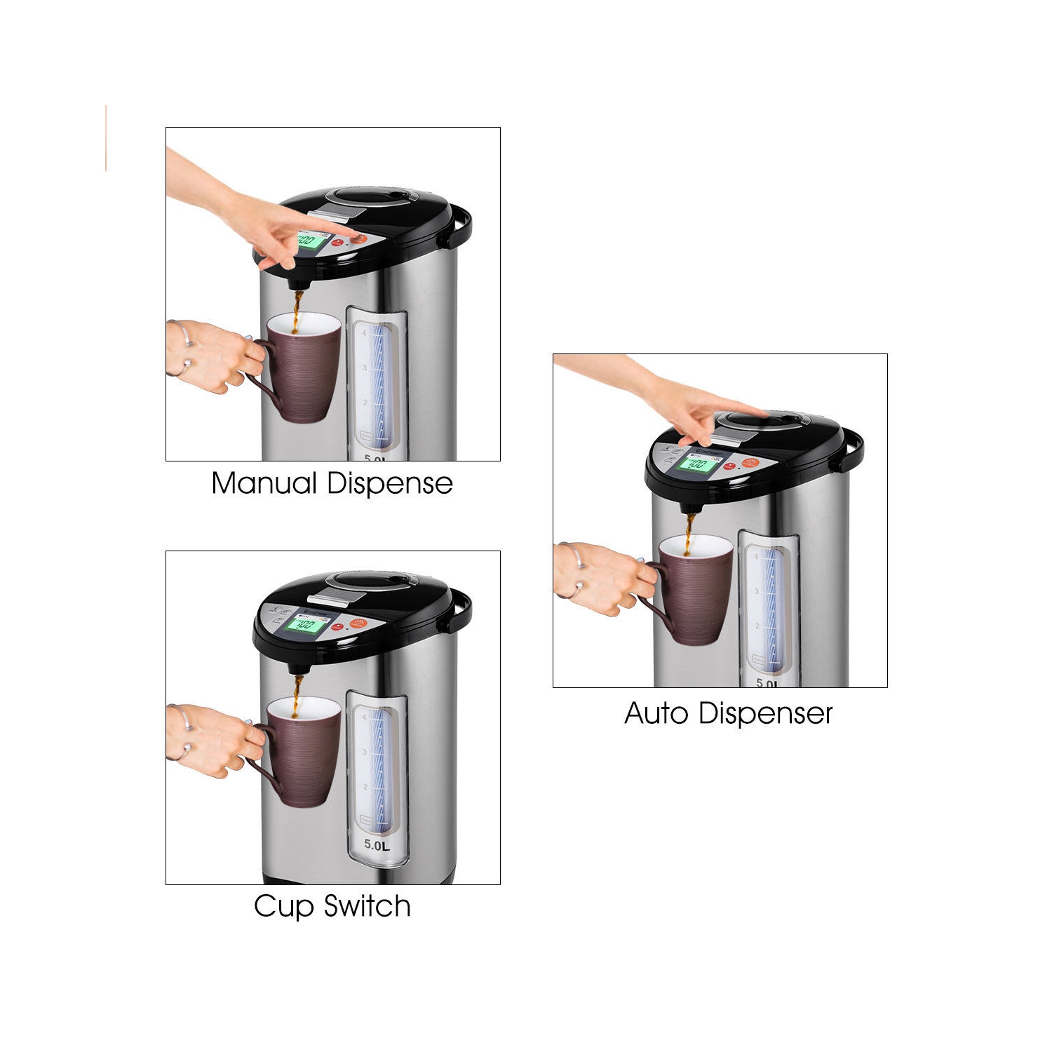 Costway 5L LCD Water Boiler & Warmer Electric Hot Pot Kettle Hot Water Dispenser