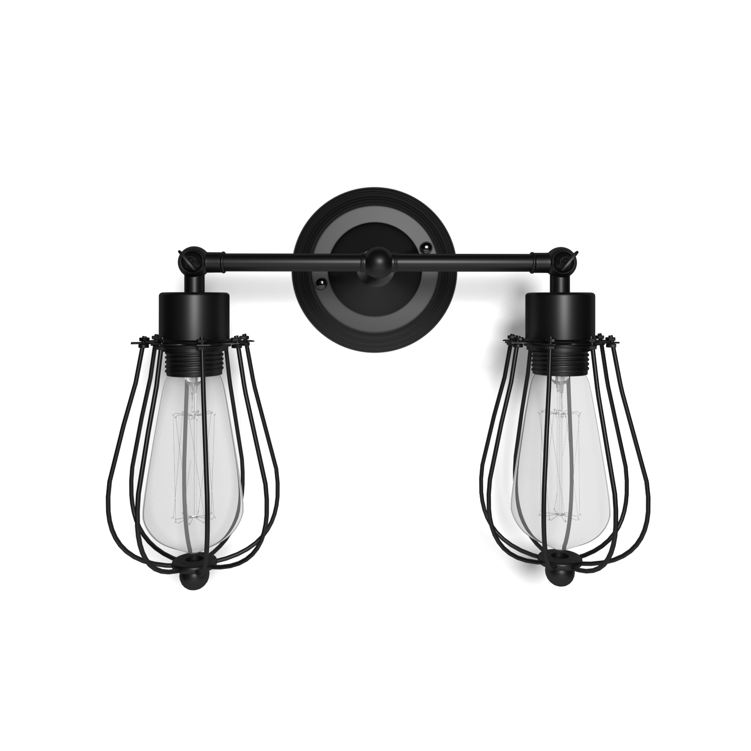 Applique murale rétro rétro rétro rétro de Costway, fil métallique, ampoule à 2 ampoules