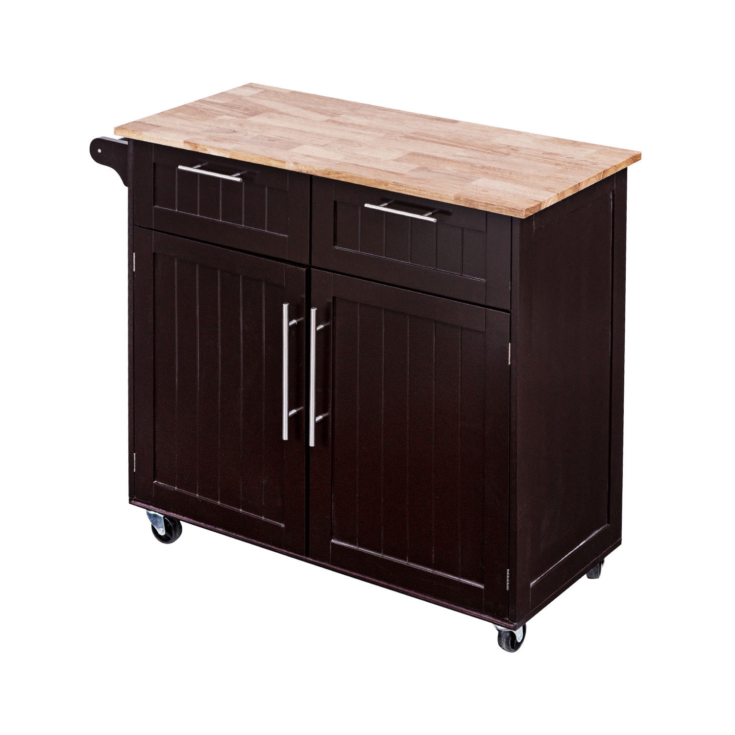 Costway Rolling Kitchen Cart Island Heavy Duty Storage Trolley Cabinet Utility