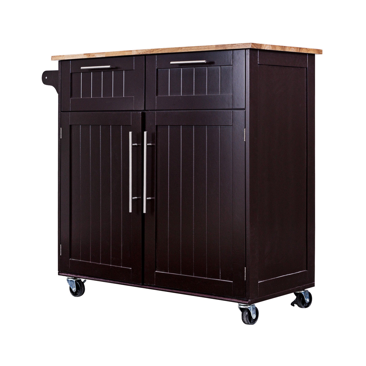 Costway Rolling Kitchen Cart Island Heavy Duty Storage Trolley Cabinet Utility