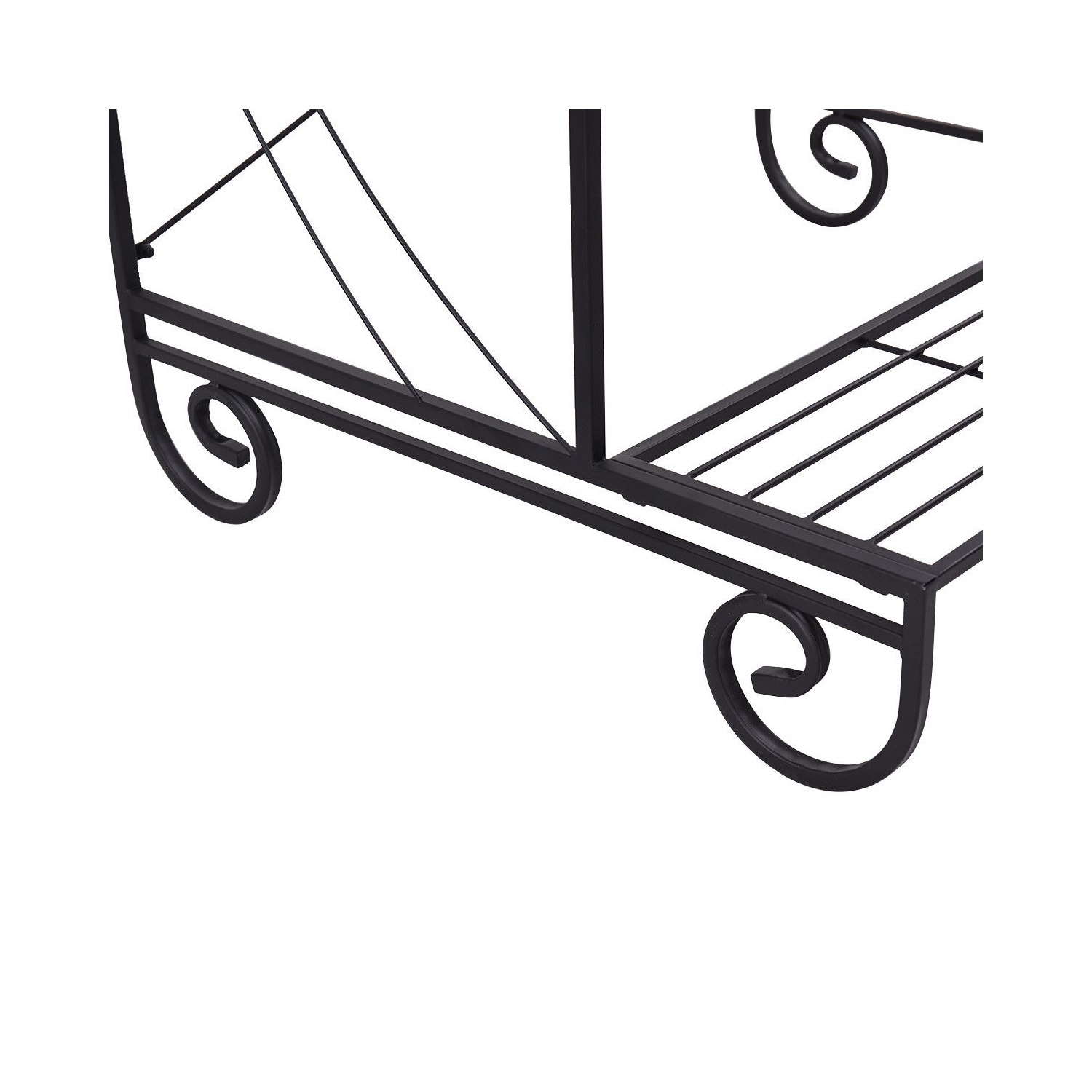 Costway 3 Tier Outdoor Metal Plant Stand Flower Planter Garden Display Shelf Rack