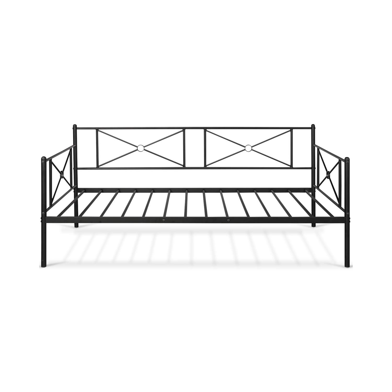 Metal Daybed Twin Bed Frame Stable Steel Slats Platform Base Bed Sofa LivingRoom
