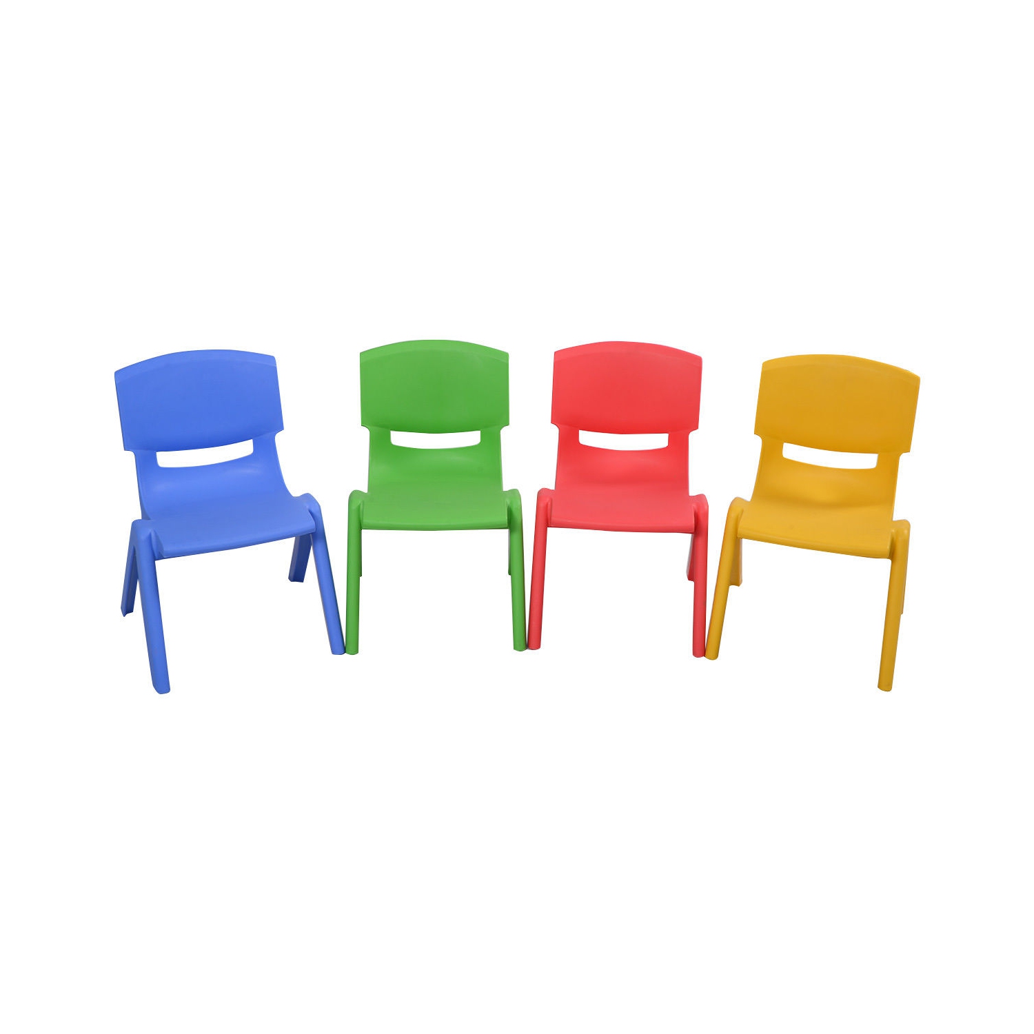 Ensemble de 4 chaises en plastique empilables pour enfants de Costway. Découvrez les meubles colorés