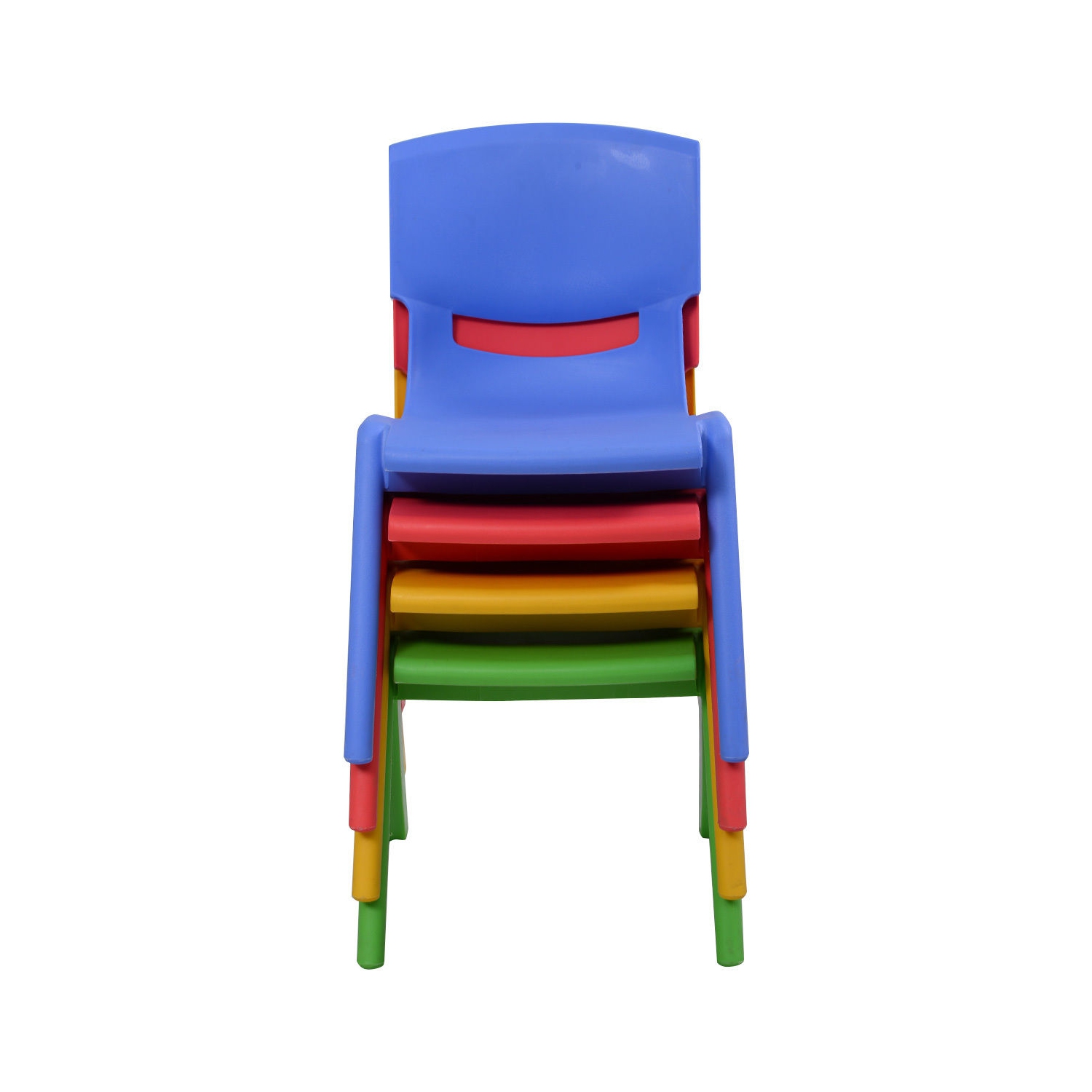 Ensemble de 4 chaises en plastique empilables pour enfants de Costway. Découvrez les meubles colorés