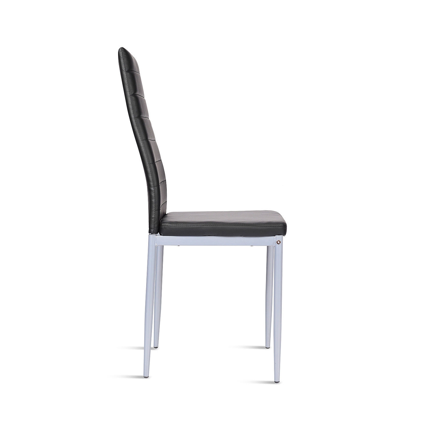 Chaise en similicuir blanc Costway – Lot de 4