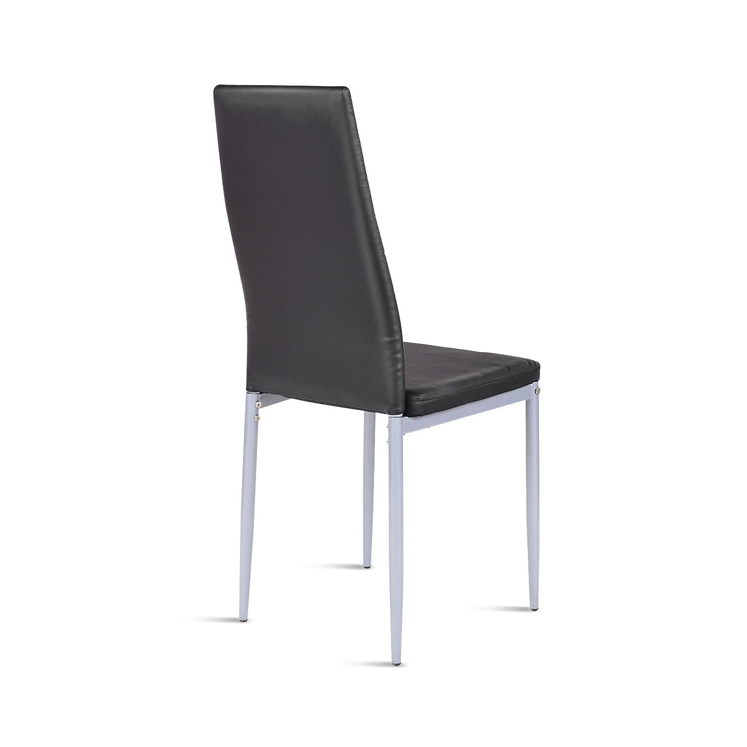 Chaise en similicuir blanc Costway – Lot de 4