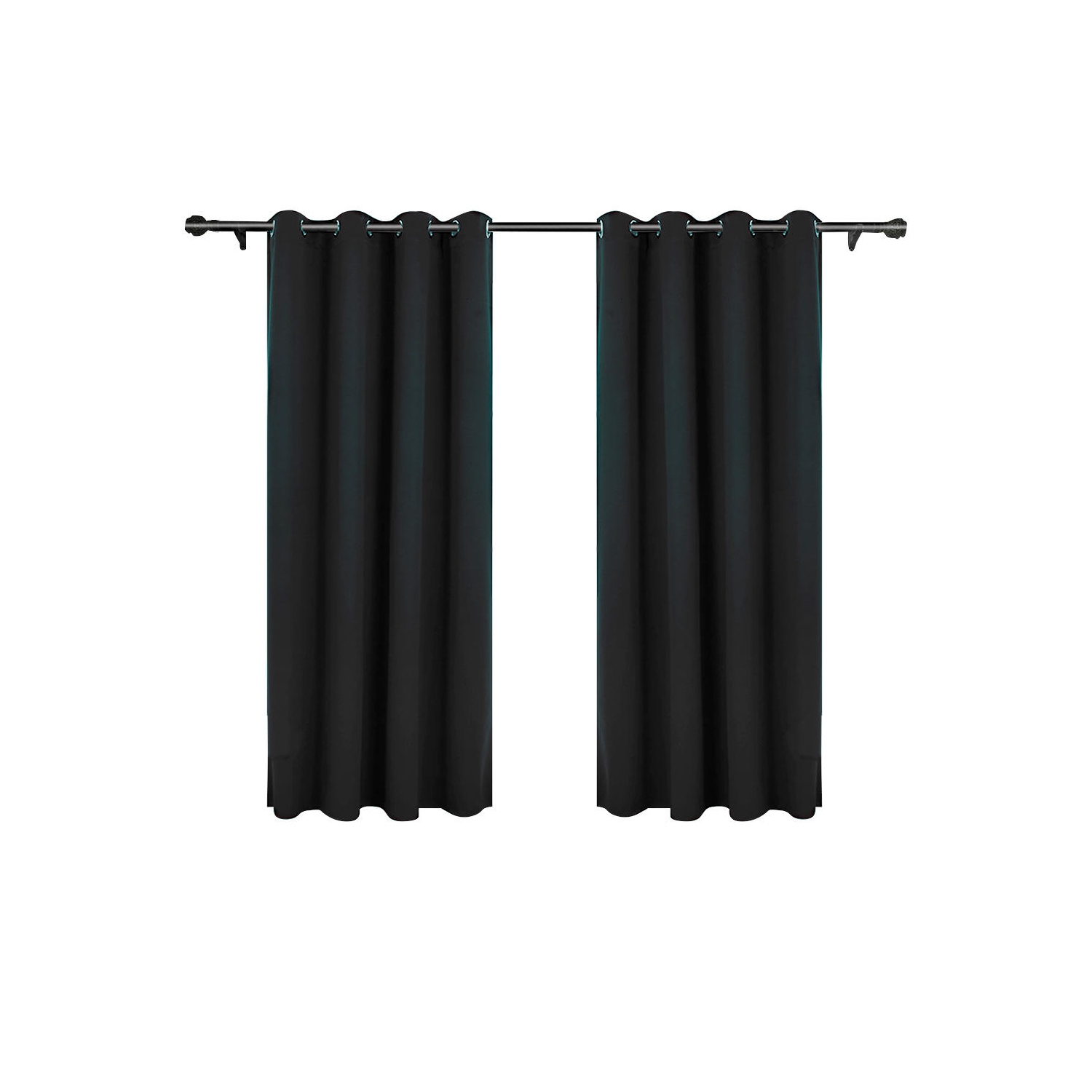 52x63inch Blackout Curtain Window Curtains for Bedroom or Living Room Darkening, Black, 1 Panel