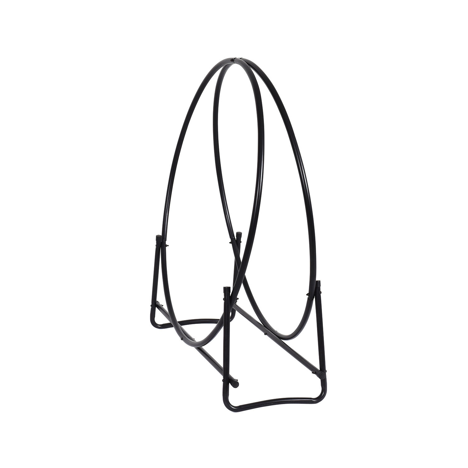 40"Tubular Steel Log Hoop Firewood Storage Rack Holder Round Display