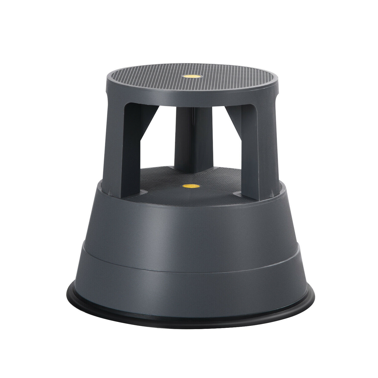 Kick Stool Rolling Step Stool w/Non-Slip Rubber Platform 330LBS Capacity Gray