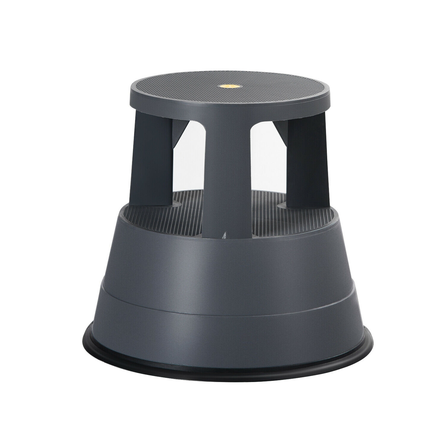 Kick Stool Rolling Step Stool w/Non-Slip Rubber Platform 330LBS Capacity Gray