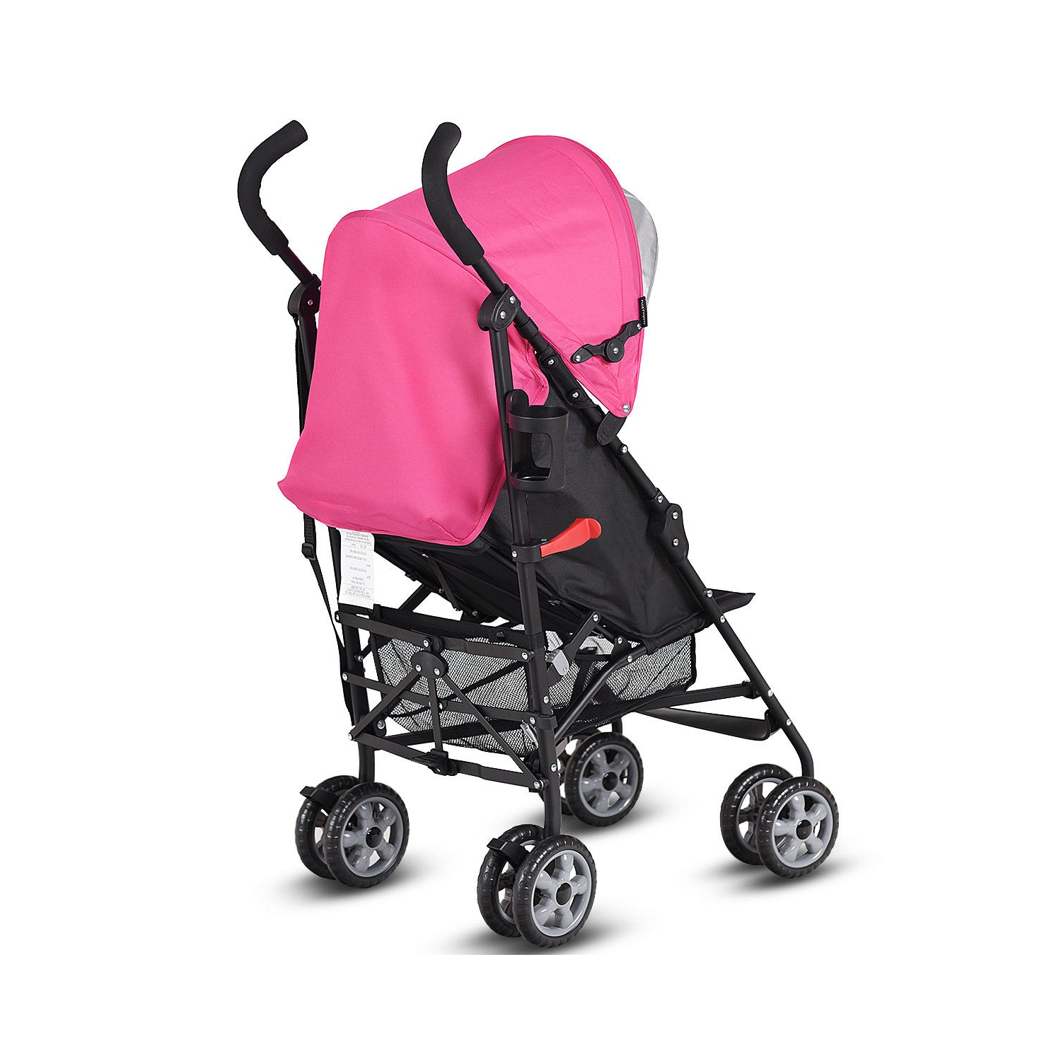 Poussette parapluie légère pliante pour tout-petits de Costway avec panier de rangement noir/rose/vert/orange