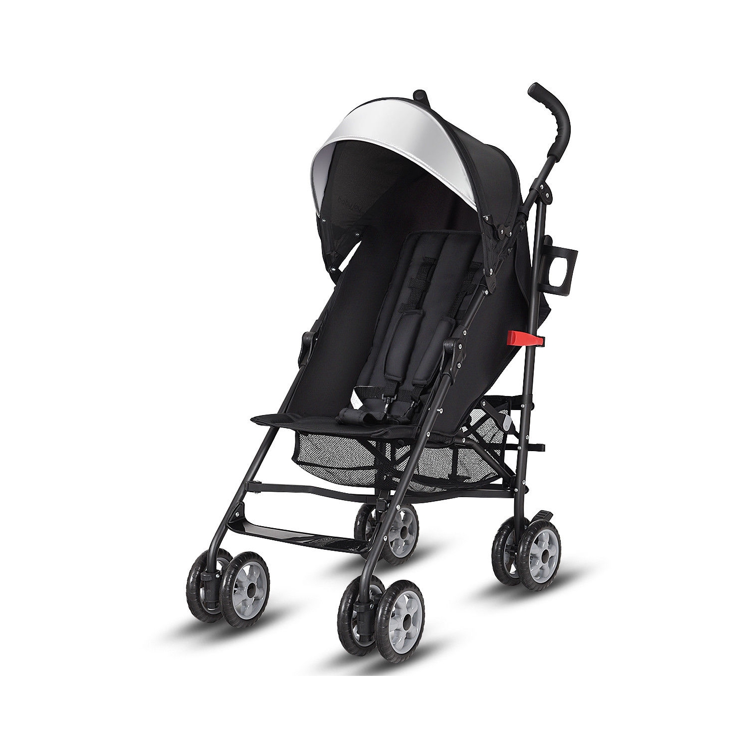 Poussette parapluie légère pliante pour tout-petits de Costway avec panier de rangement noir/rose/vert/orange