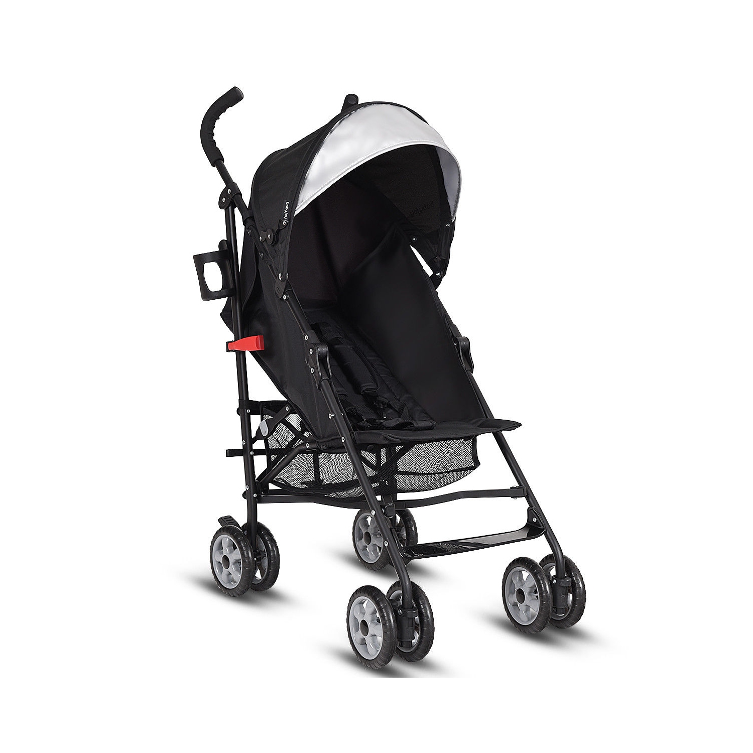 Poussette parapluie légère pliante pour tout-petits de Costway avec panier de rangement noir/rose/vert/orange