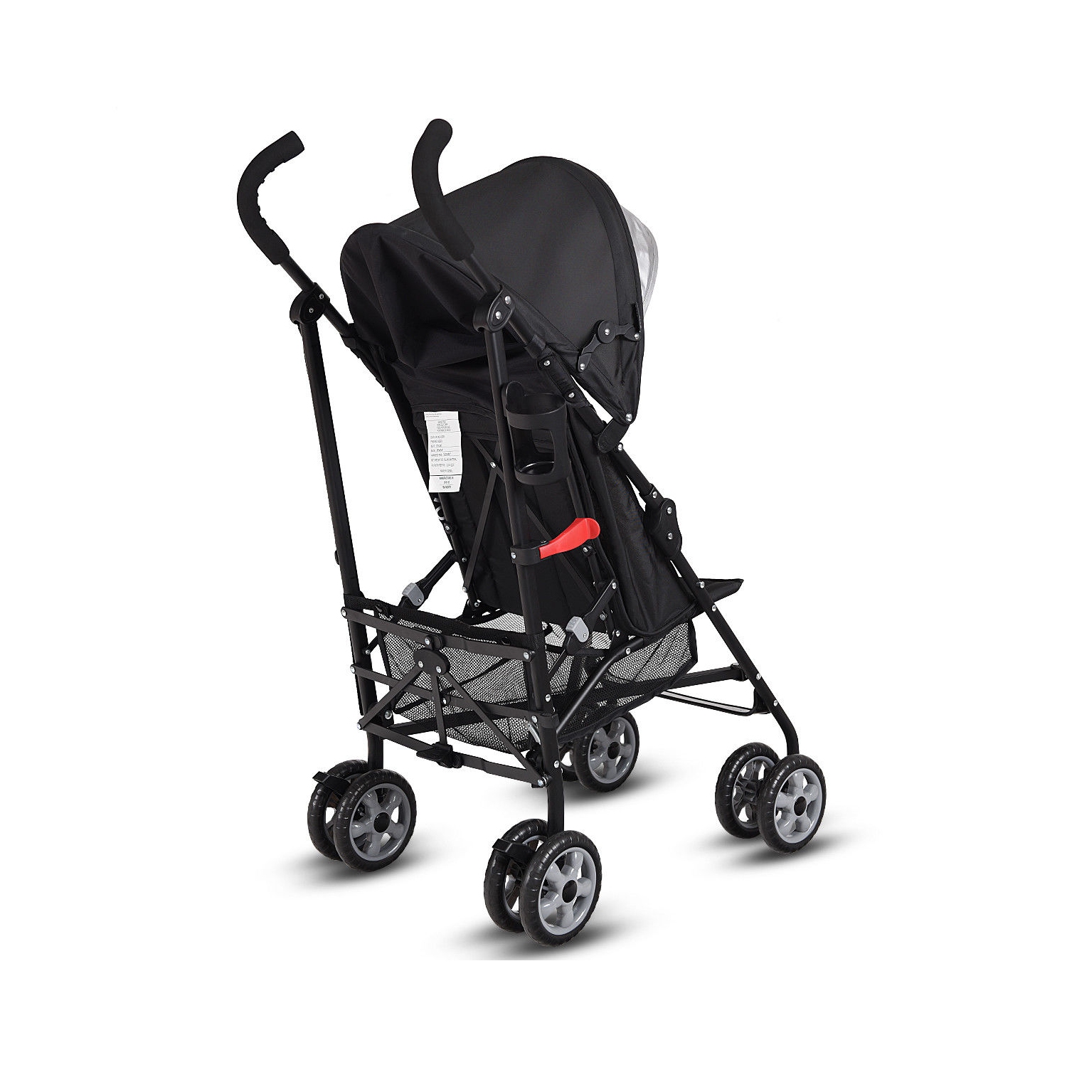 Poussette parapluie légère pliante pour tout-petits de Costway avec panier de rangement noir/rose/vert/orange