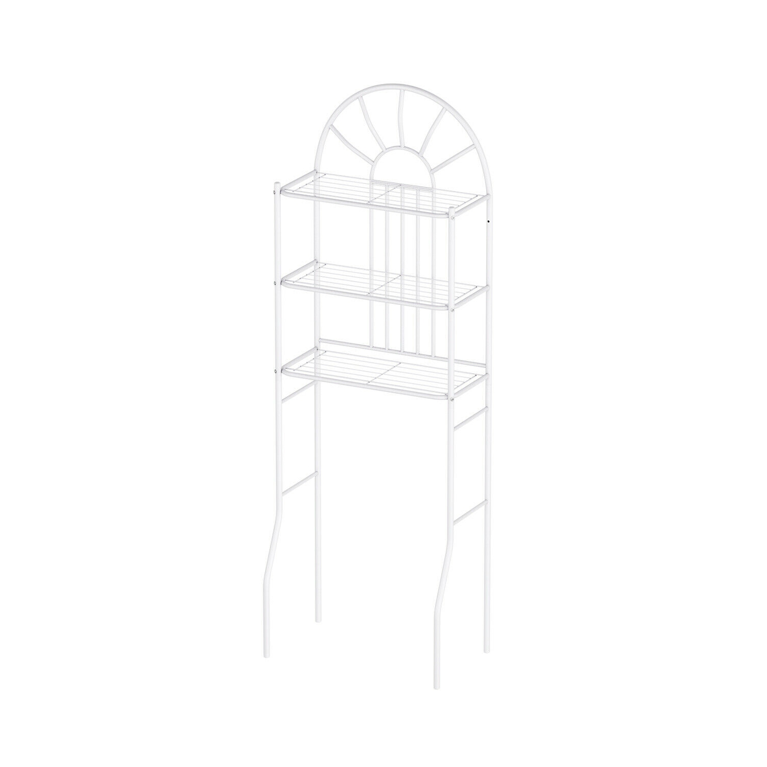 Costway 3 Shelf Over The Toilet Bathroom Space Saver Towel Storage Rack Organizer