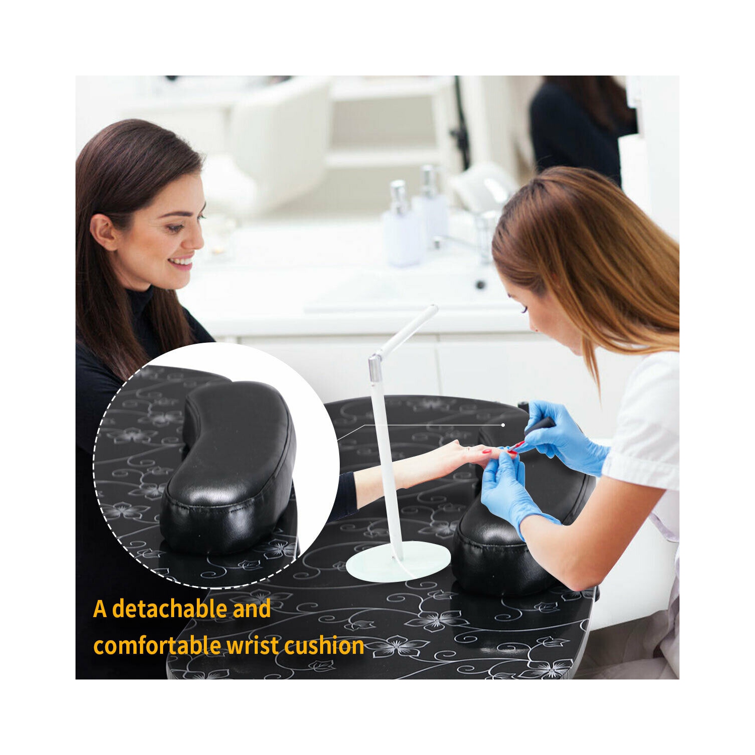 Costway Portable Manicure Nail Table Station Desk Spa Beauty Salon Equipment