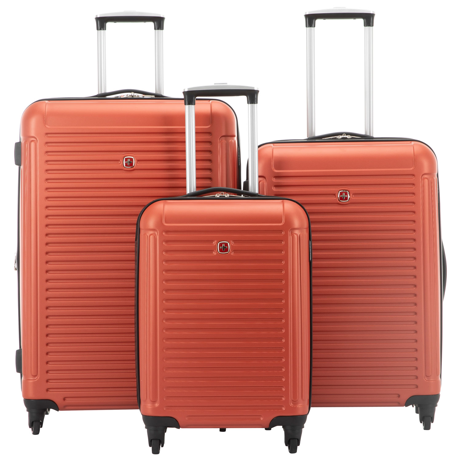 orange luggage set