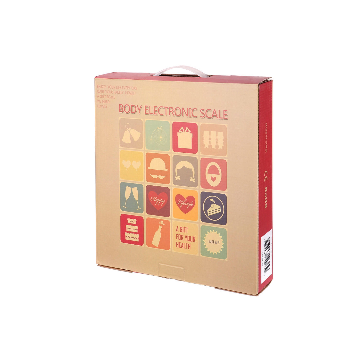 Bathroom Bath Scale, Digital Body Weight Glass Scale with Smart Step-on Technology and Temperature Display 396lb Capacity