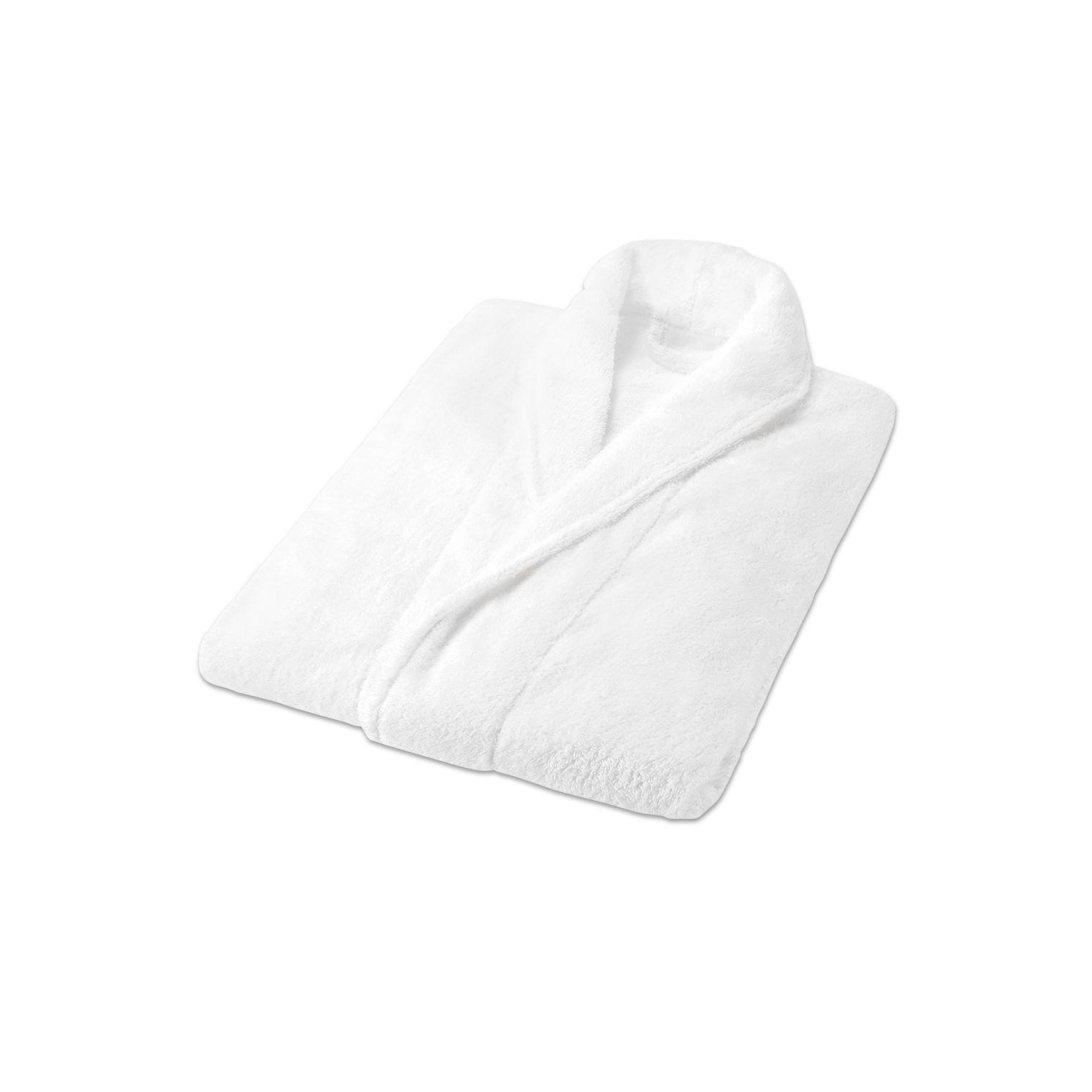 Peignoir pleine longueur pour femmes, pyjama 100 % coton éponge doux et long peignoir Spa Kimono, blanc, grand