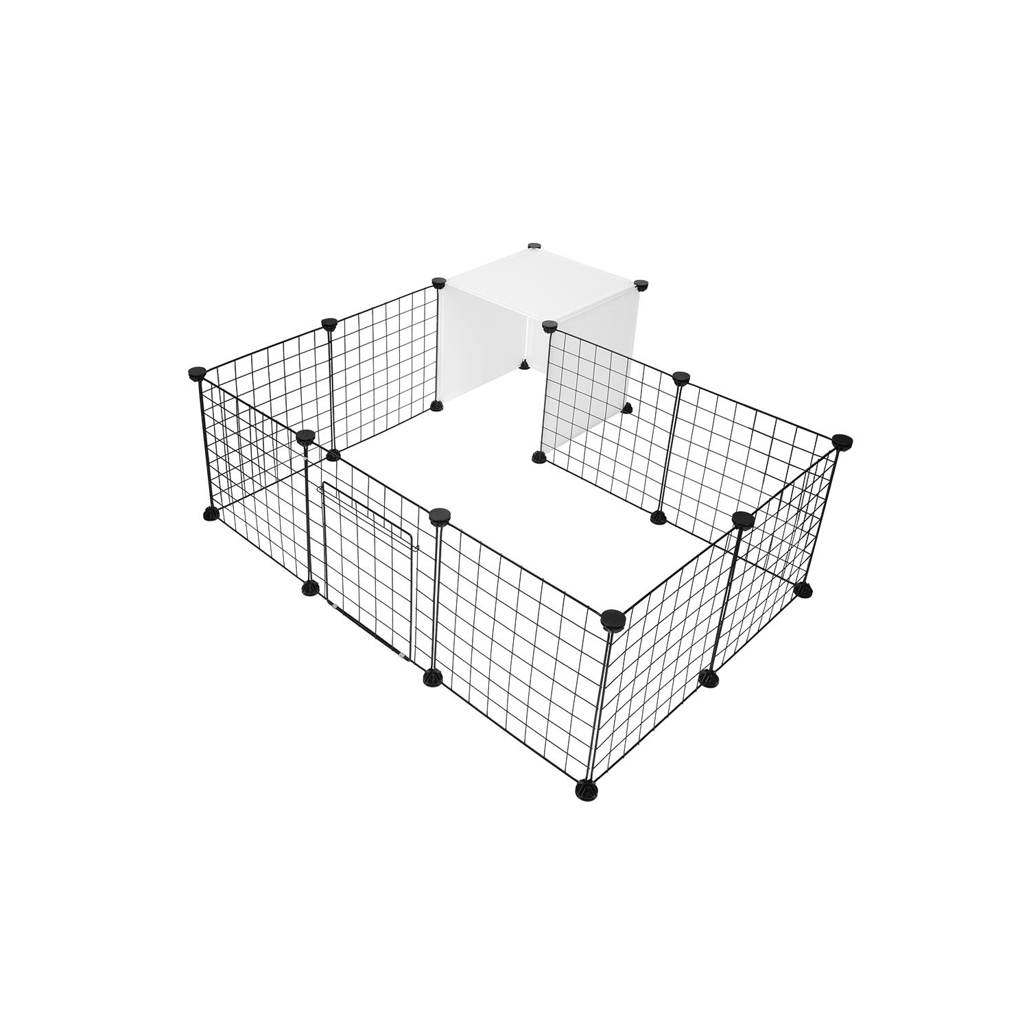 14 Panels Pet Gates Dog Playpen, Small Animal Cage Indoor Portable Metal Wire Yard Fence Doors for Small Animals -(Size of each panel： 14" x 14")