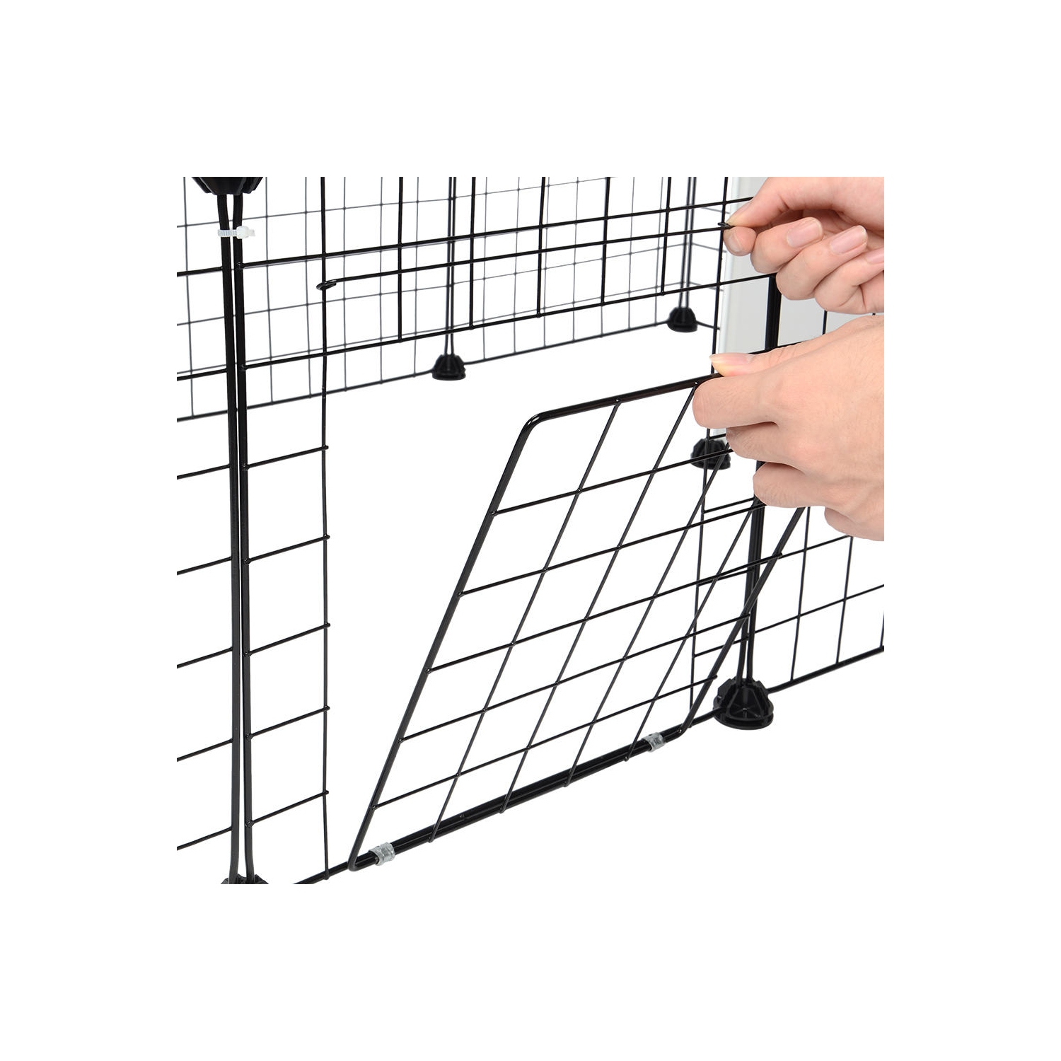 14 Panels Pet Gates Dog Playpen, Small Animal Cage Indoor Portable Metal Wire Yard Fence Doors for Small Animals -(Size of each panel： 14" x 14")
