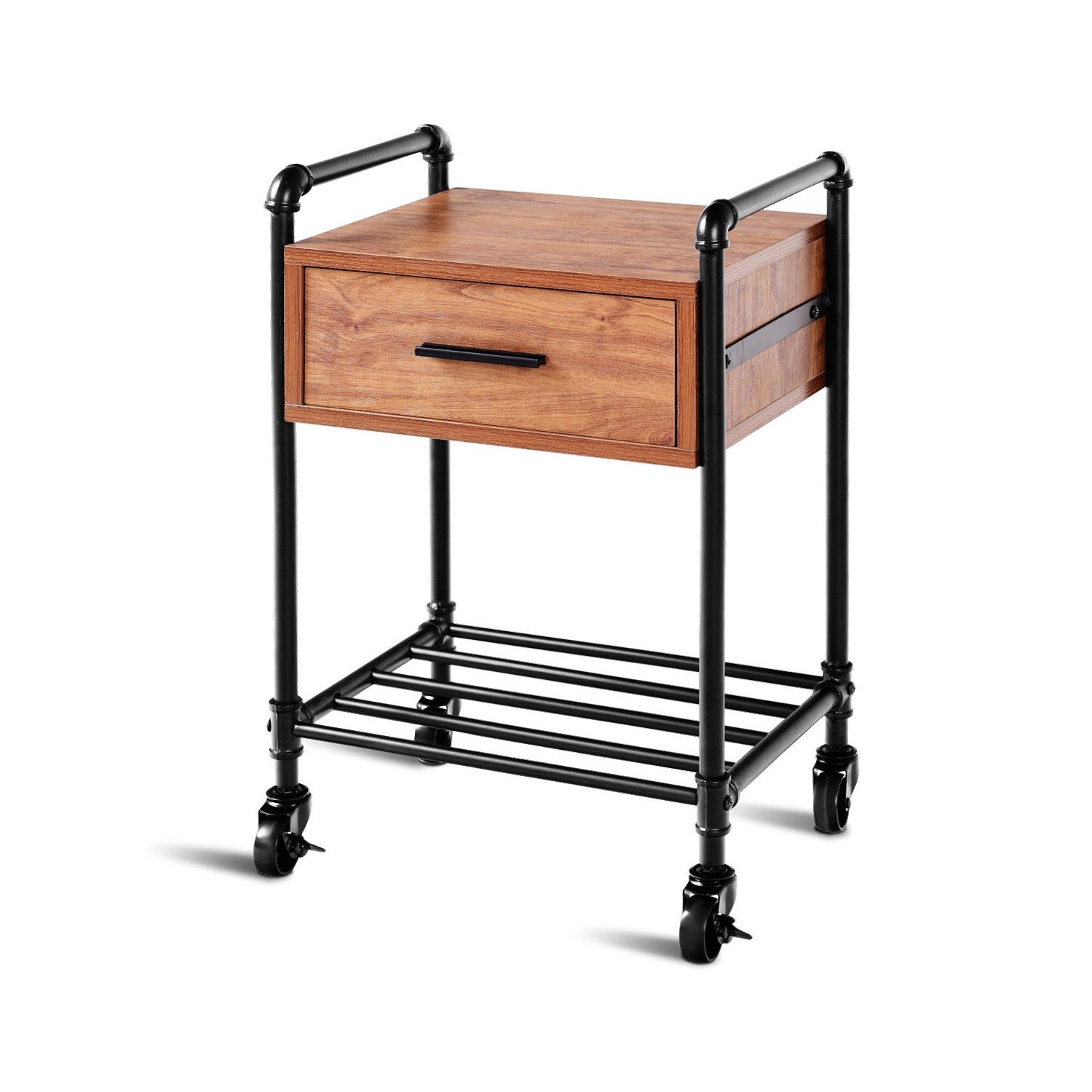 2 Tier End Coffee Table Nightstand Sofa Side Living Room W Drawer Wheels Best Buy Canada