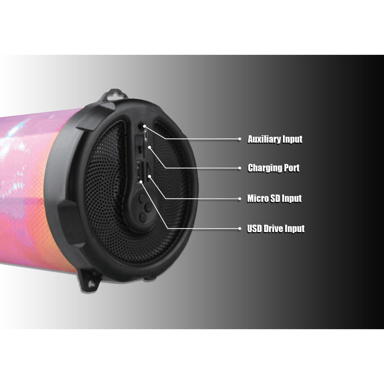 Naxa NAS-3087 Boomer Impulse Flash Bluetooth Boom Box with LED Lights