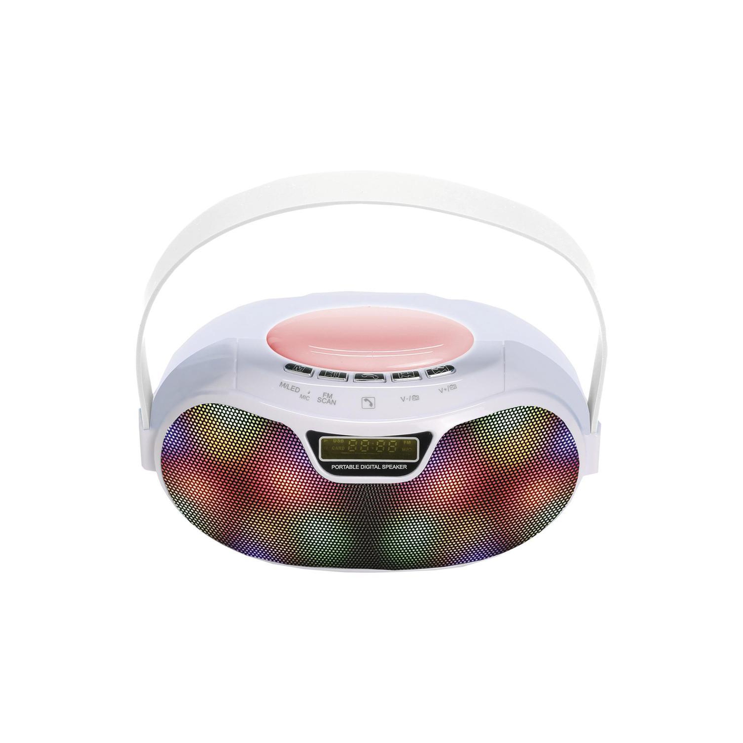 Supersonic SC-1446BT Bluetooth Portable Rechargeable Speaker - White