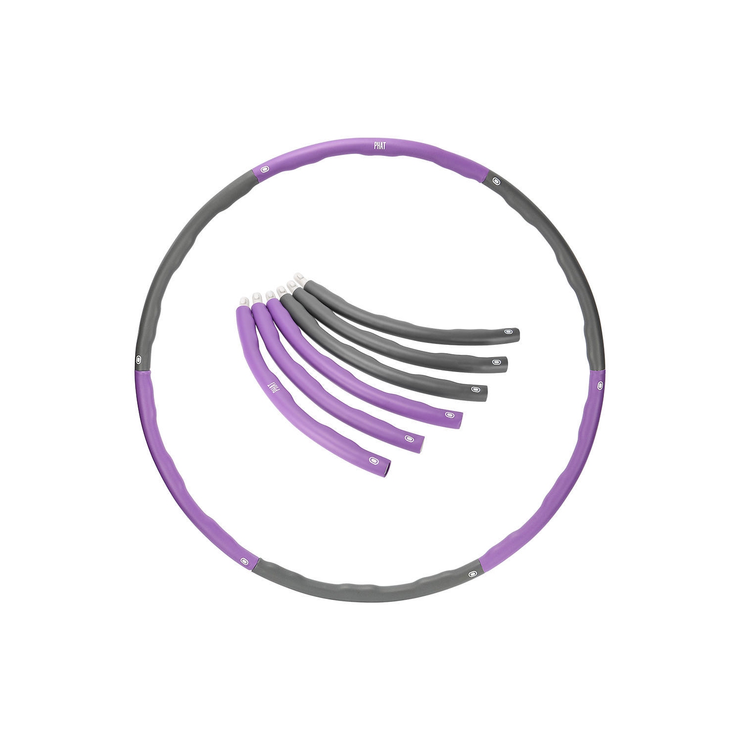 PHAT Fitness – Hula Hoop 2,6 lb de SKT, modèle amovible à 6 sections, appareil lesté pour l'exercice
