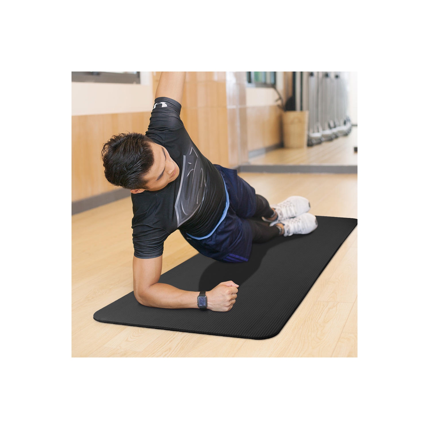 Extra Thick Exercise Yoga Gym Floor Mat with Carrying Strap - 74 x