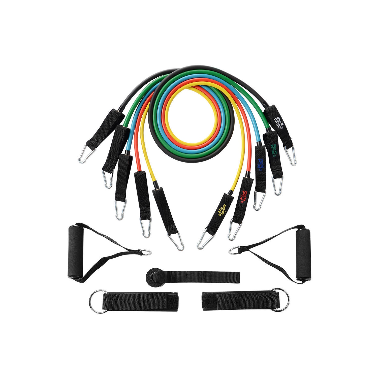 Ensemble de 11 bandes de résistance PHAT pour entraînement par résistance, mise en forme et physiothérapie