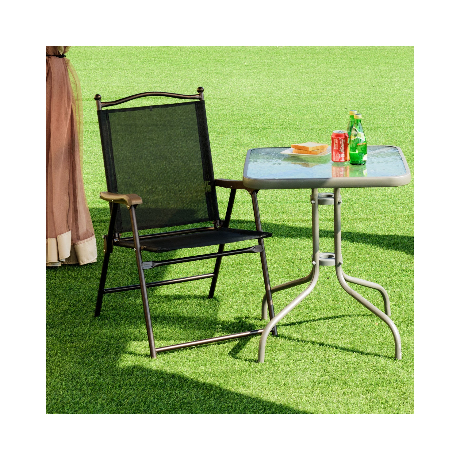 Lot de 2 chaises de camping pliables Costway