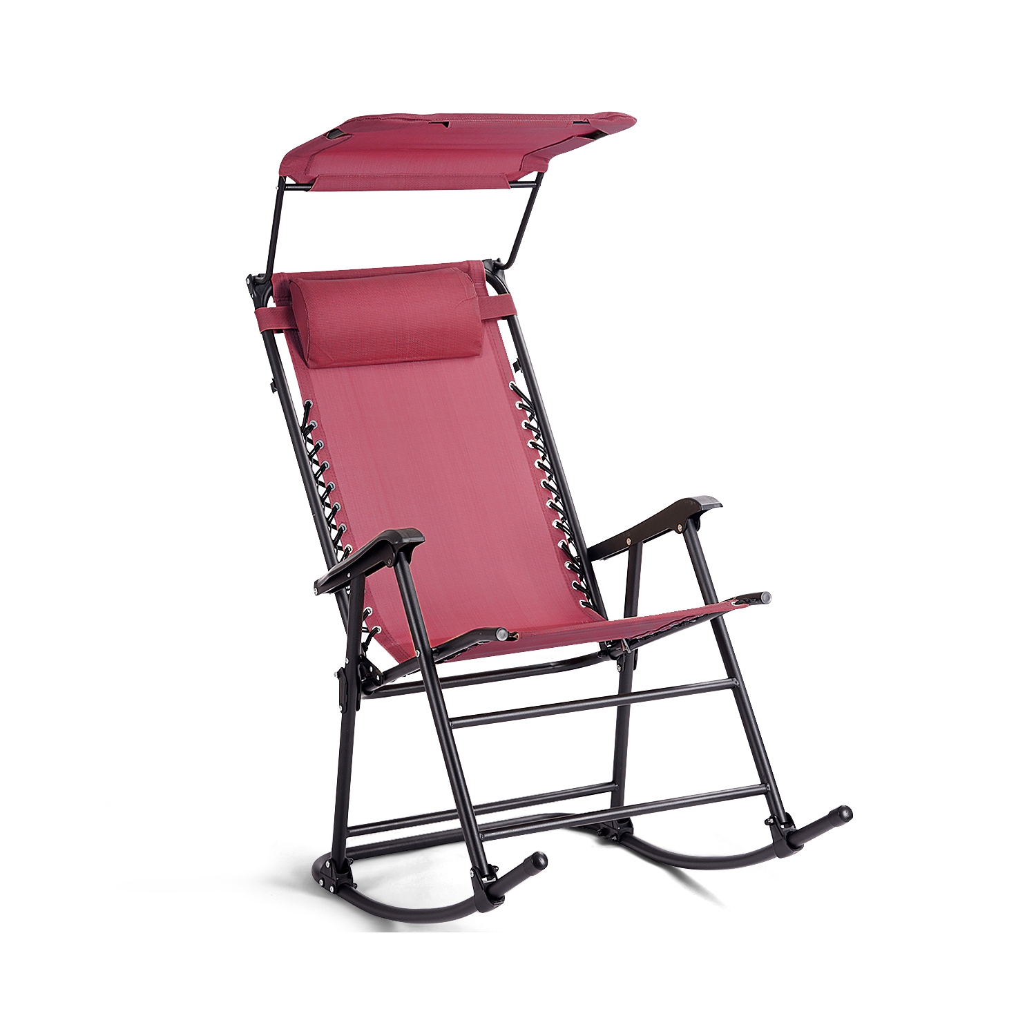 folding rocking chair with canopy