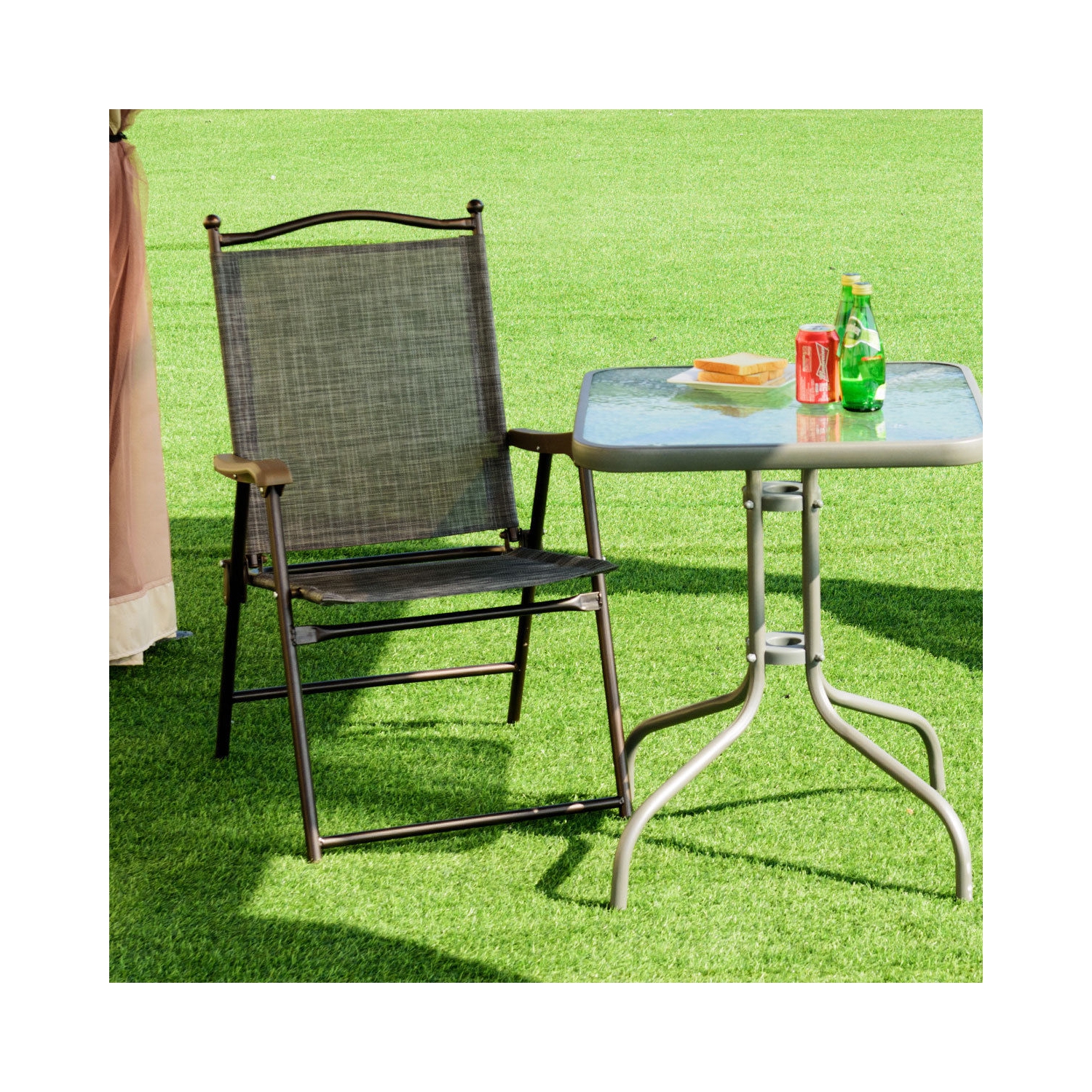 Lot de 2 chaises de camping pliables Costway