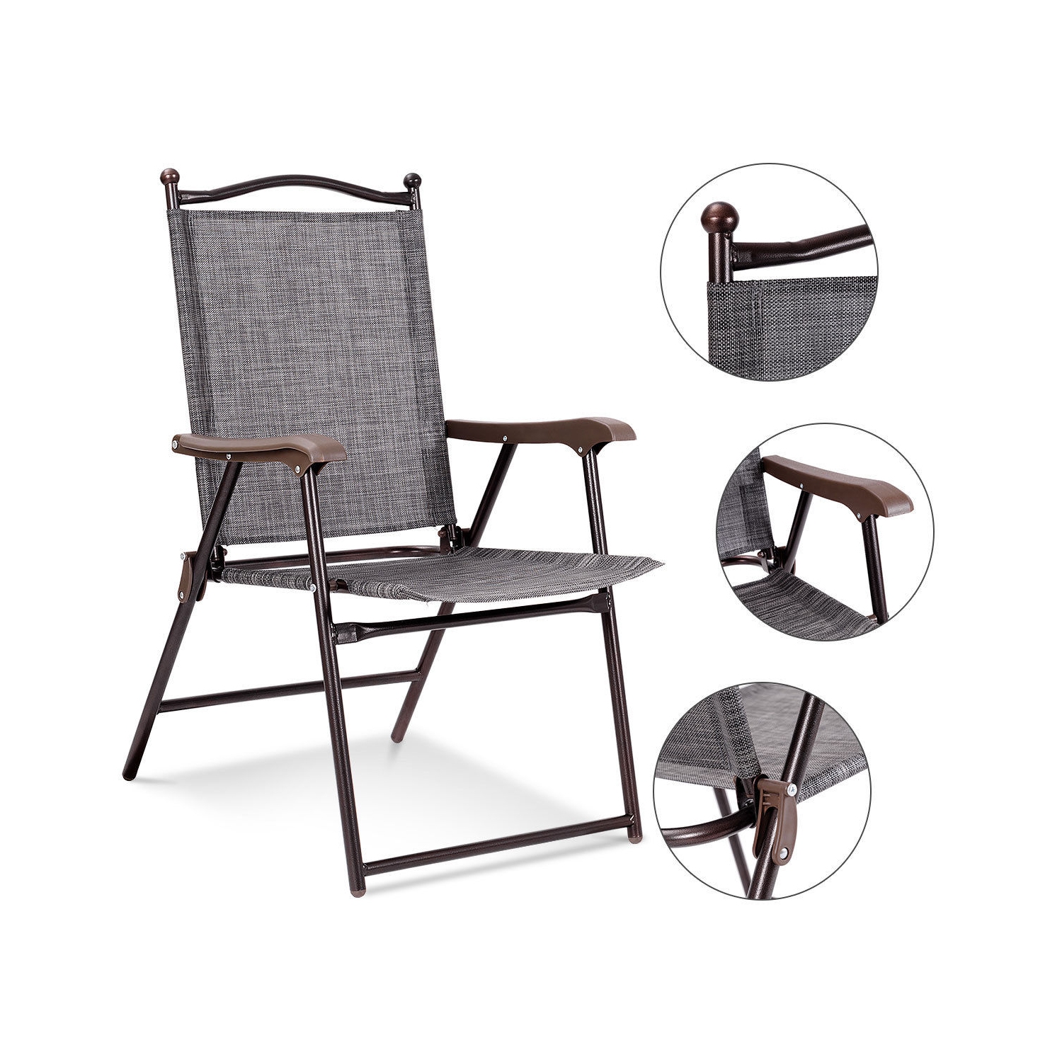 Lot de 2 chaises de camping pliables Costway