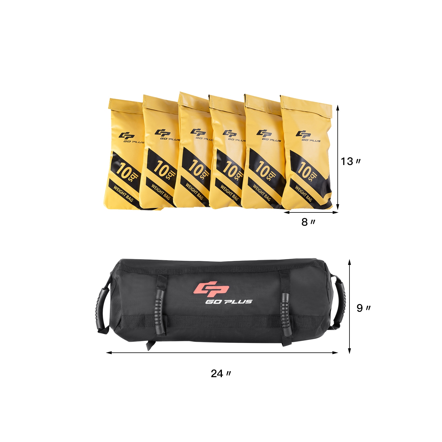 Sacs de sable lestés pour le corps 60&nbsp;lb de Costway avec sacs de remplissage Exercice de mise en forme