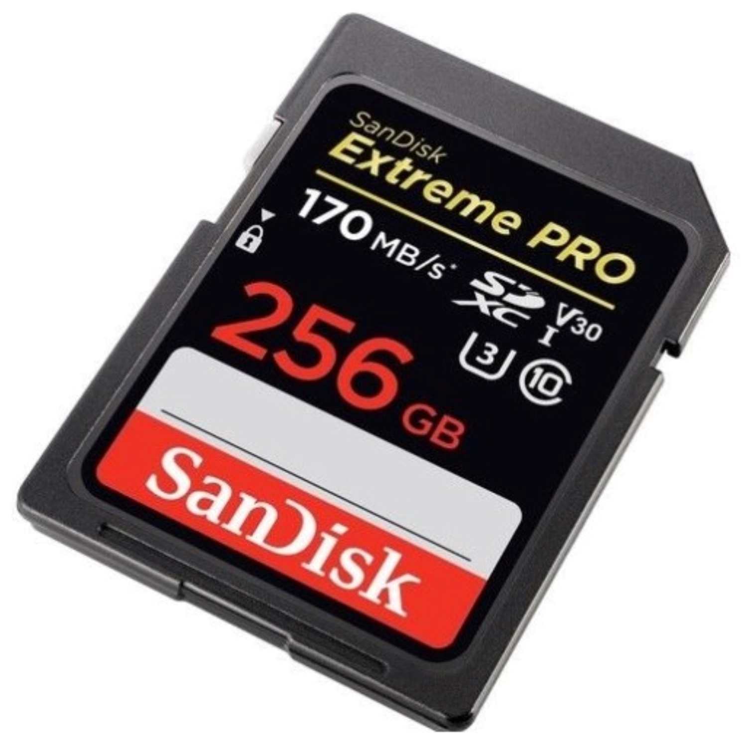 SanDisk 256GB Extreme PRO SDXC Card 170MB/s C10 U3 V30 4K UHD