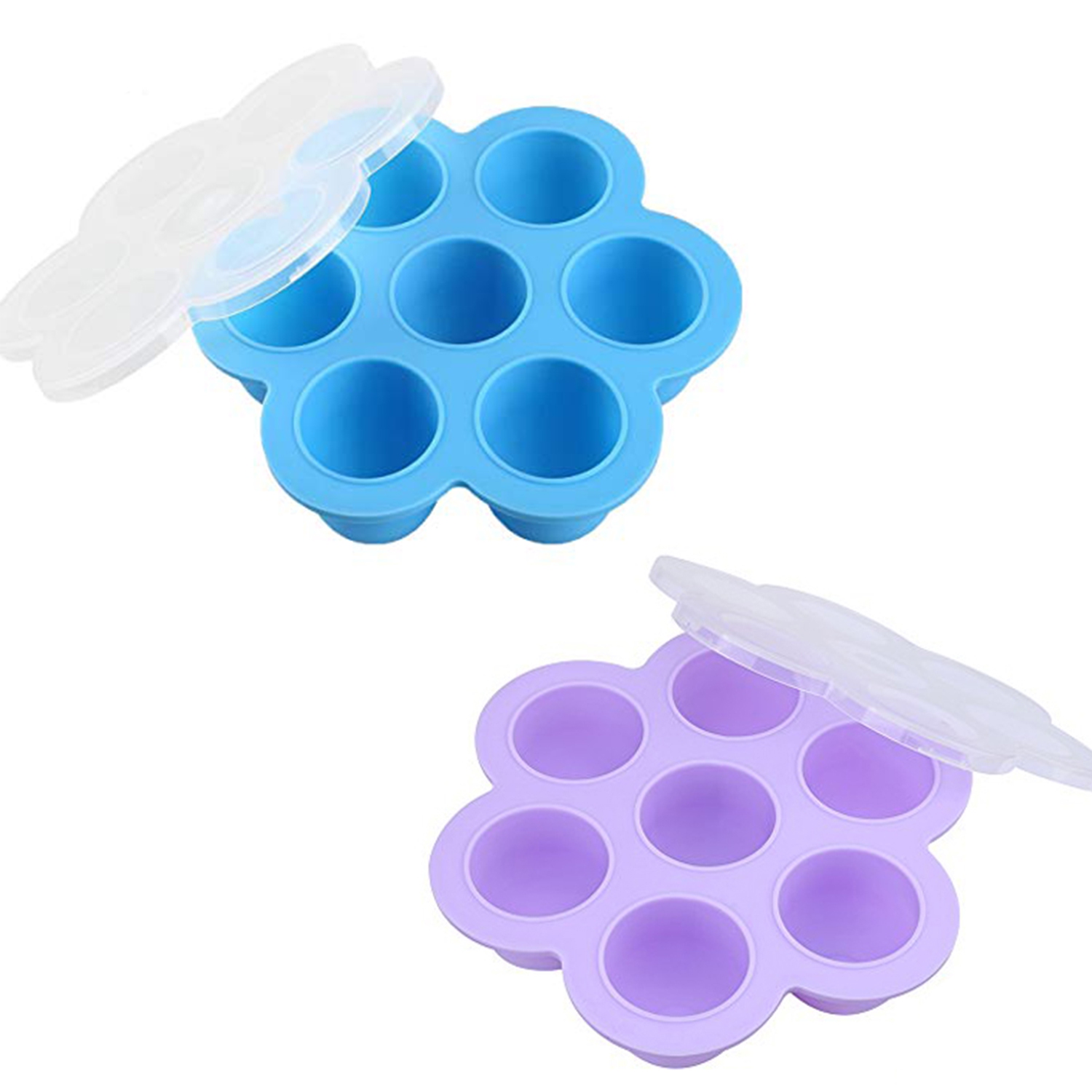 C-Mall Instant Pot Egg Bite Silicone Molds – for Instant Pot and Pressure Cookers, Reusable Food Container with Lid