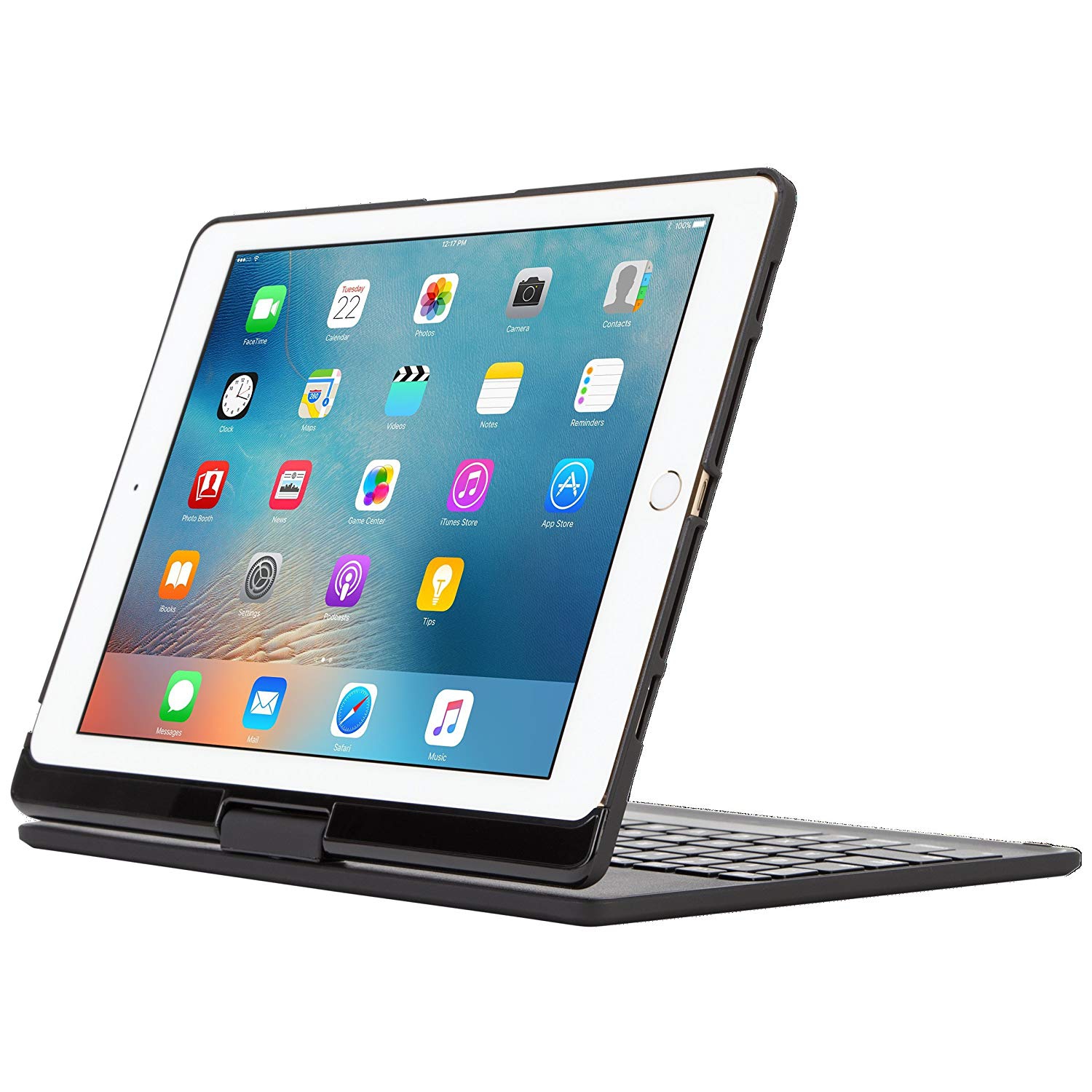 Targus VersaType Hard Shell Keyboard Case for iPad Pro 9.7-Inch/Air 2/Air 1, Black