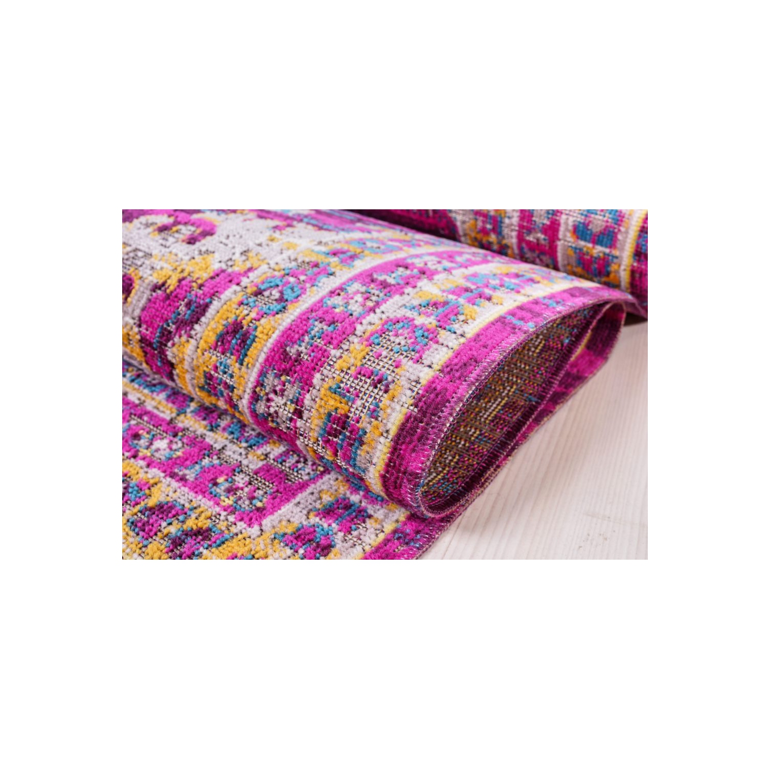 Tapis traditionnel Elson Lilac Beige, intérieur/extérieur, 6 pi 5 po x 9 pi 5 po