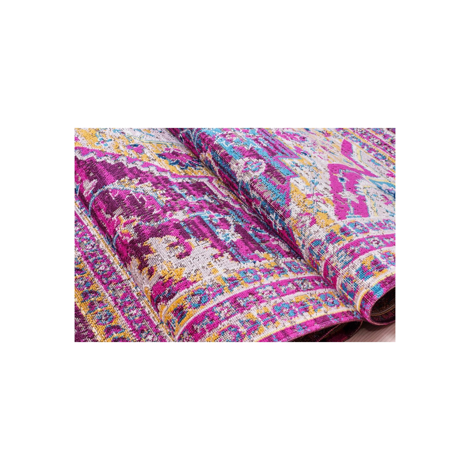 Tapis traditionnel Elson Lilac Beige, intérieur/extérieur, 6 pi 5 po x 9 pi 5 po