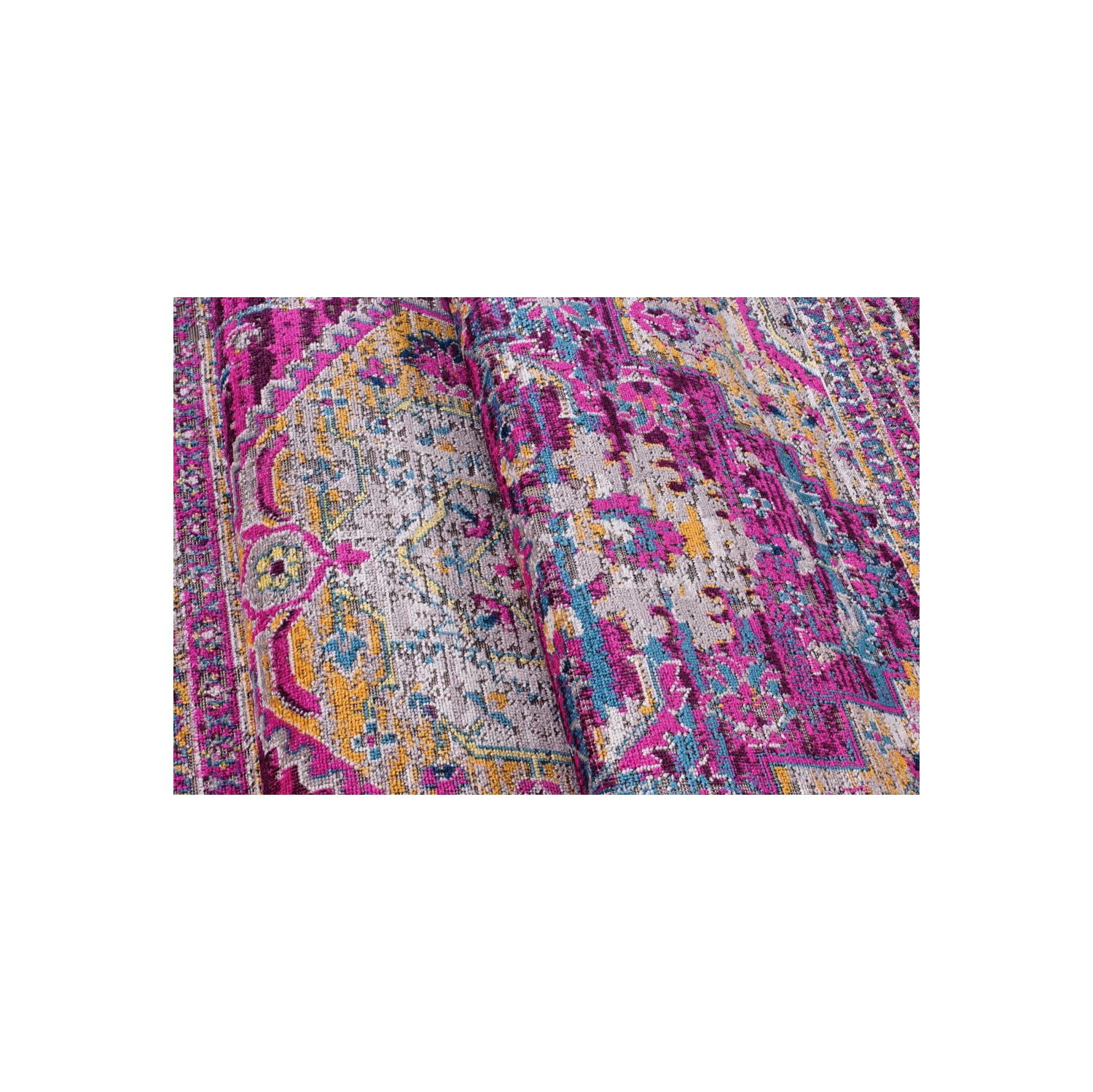 Tapis traditionnel Elson Lilac Beige, intérieur/extérieur, 6 pi 5 po x 9 pi 5 po