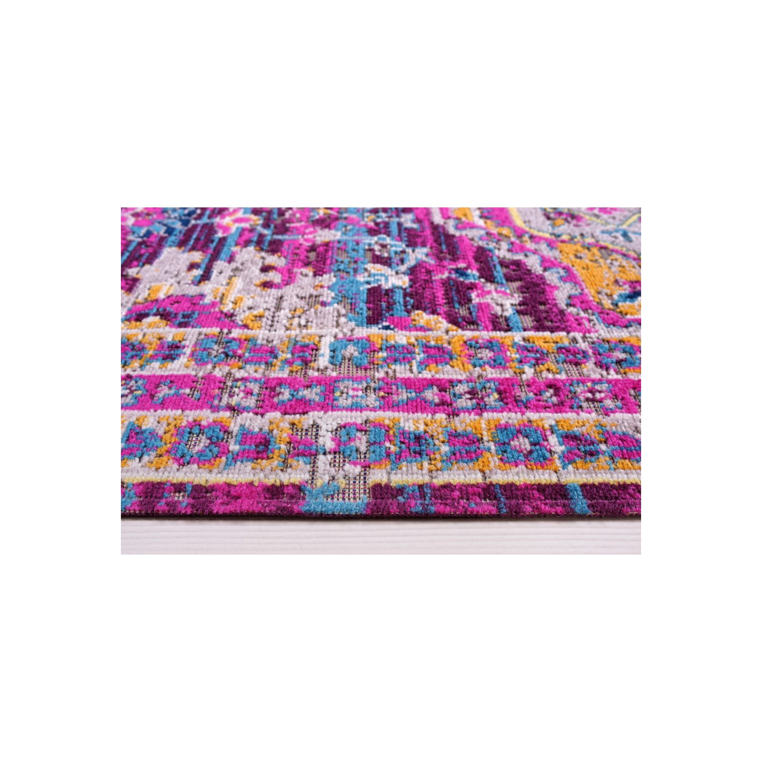 Tapis traditionnel Elson Lilac Beige, intérieur/extérieur, 6 pi 5 po x 9 pi 5 po