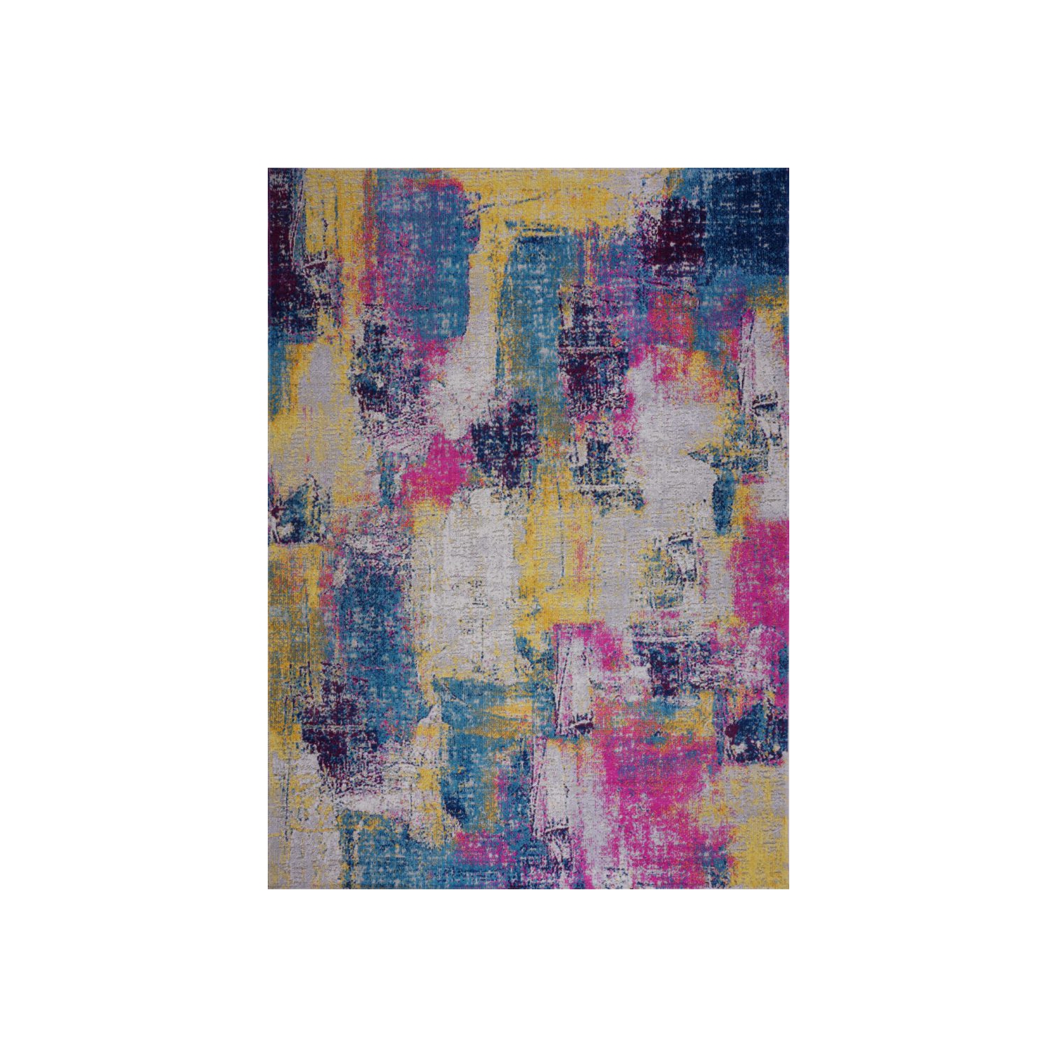 Carpette Yorkson grise intérieure/extérieure 5 pi 2 po x 7 pi 5 po, rose