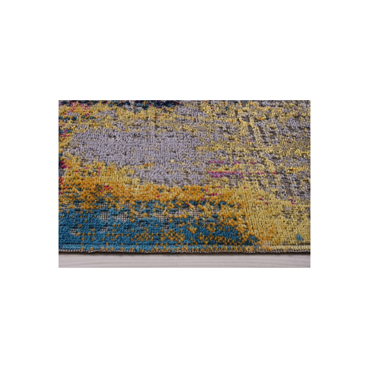 Carpette Yorkson grise intérieure/extérieure 5 pi 2 po x 7 pi 5 po, rose