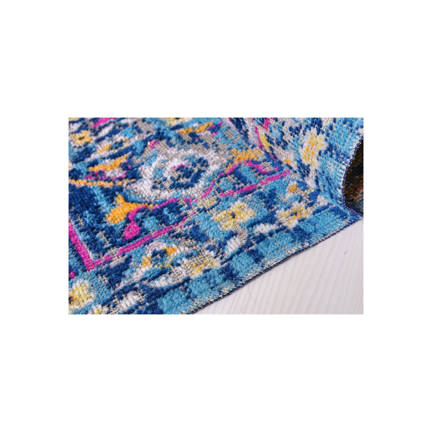 Rowen Dark Blue Traditional Indoor/Outdoor Area Rug 7'10" x 10'5"