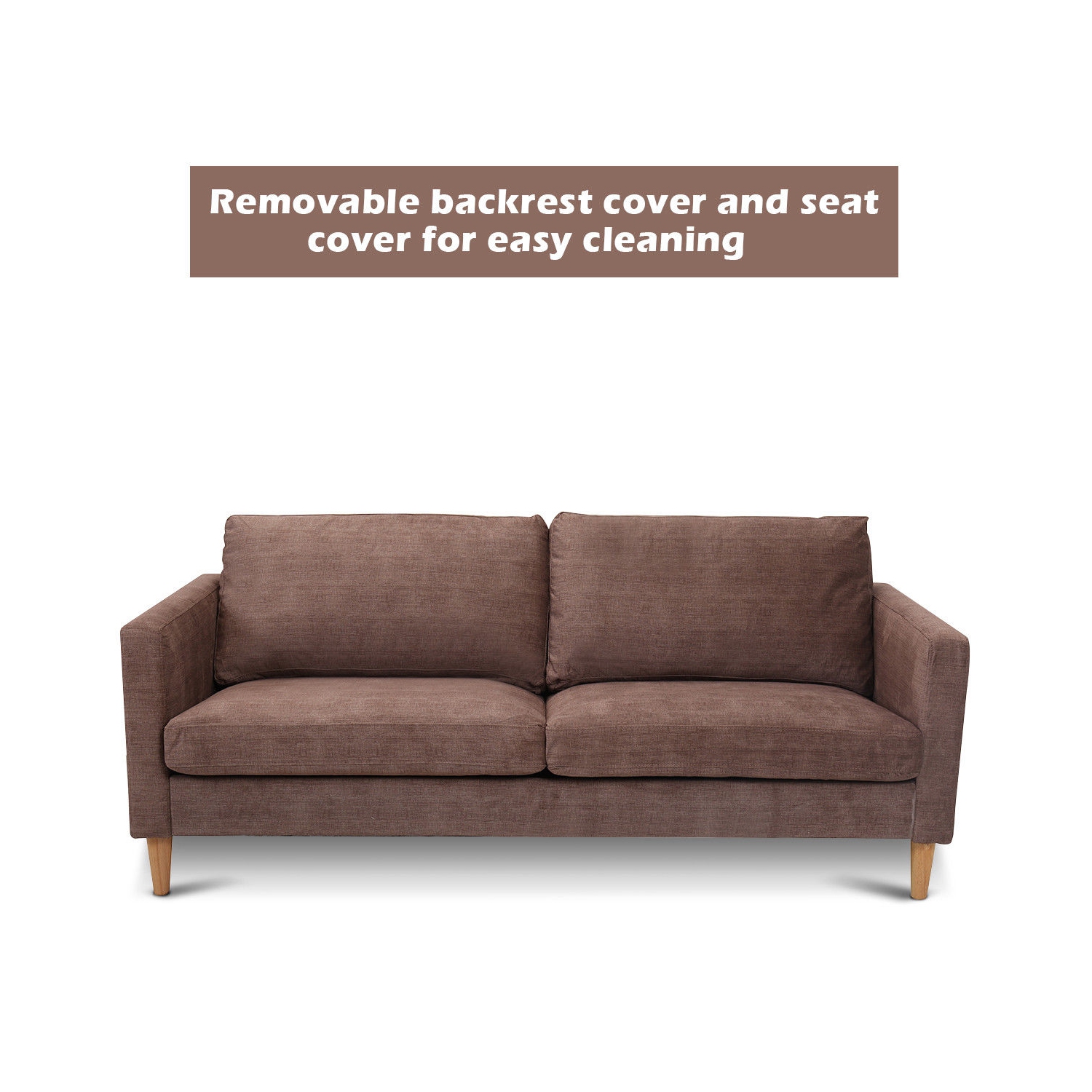 Canapé-lit en tissu moderne Couch de Costway avec lit salon rembourré