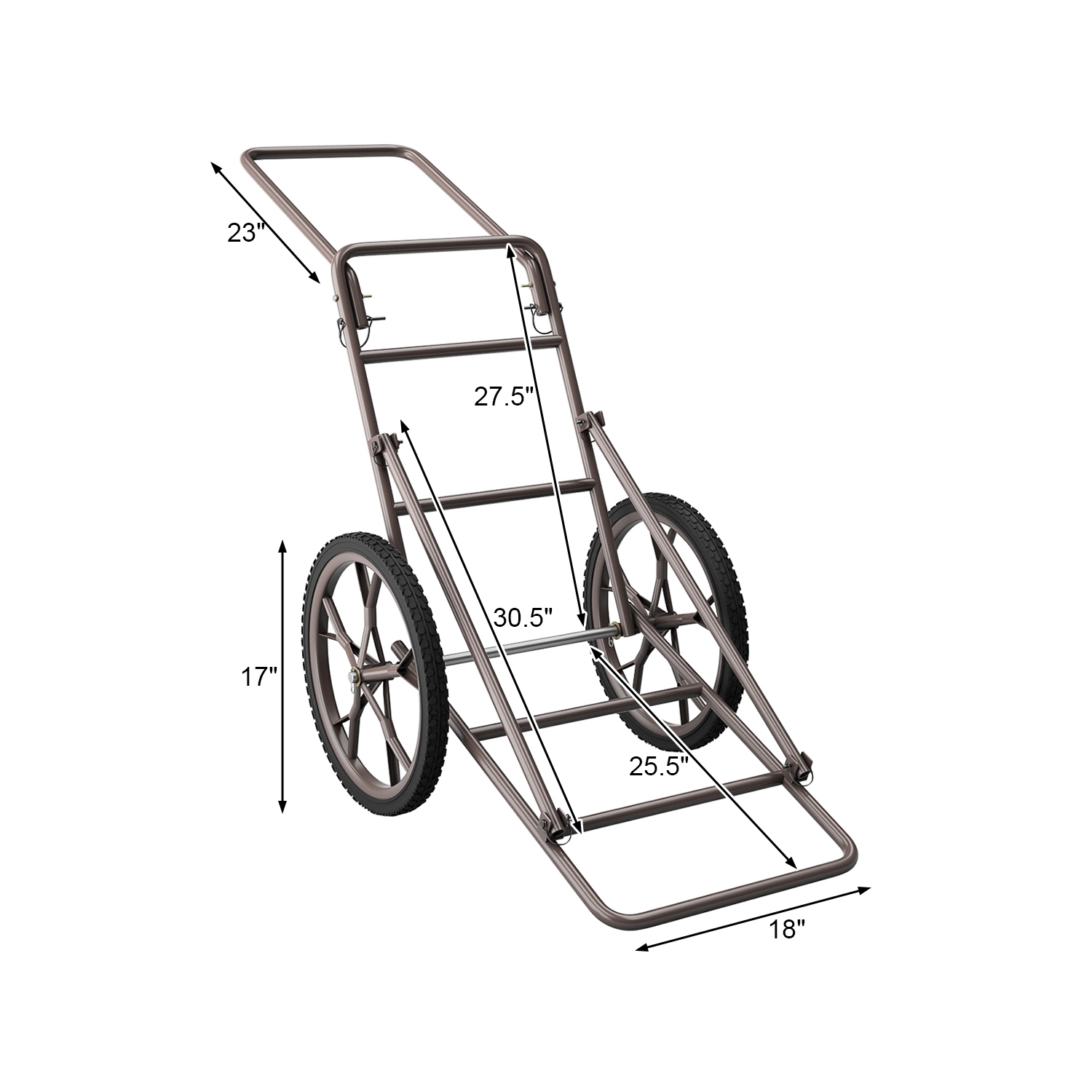 Costway Deer Cart Game Hauler Utility Gear Dolly Cart Hunting Accessories 500 LB