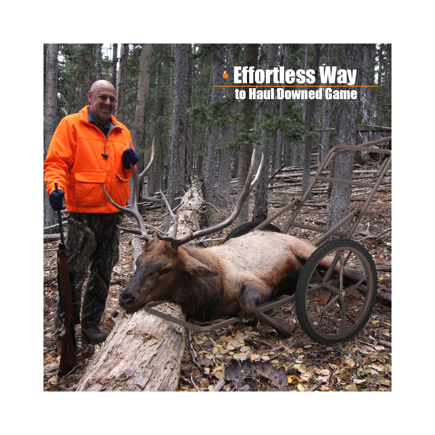 Costway Deer Cart Game Hauler Utility Gear Dolly Cart Hunting Accessories 500 LB